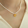 Wholesale Jewelry Retro Geometric Freshwater Pearl Necklace