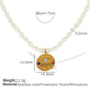 Wholesale Jewelry Retro Geometric Freshwater Pearl Necklace