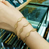 Wholesale Jewelry Retro Geometric Leaf Titanium Steel Goldplated Bracelet