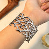 Wholesale Jewelry Retro Geometric Stainless Steel Open Bracelet