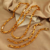 Wholesale Jewelry Retro Geometric Style Plant Flowers 316L Stainless Steel Electroplated Cuban Clavicle Chain Necklace Bracelet Unisex
