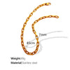 Wholesale Jewelry Retro Geometric Style Plant Flowers 316L Stainless Steel Electroplated Cuban Clavicle Chain Necklace Bracelet Unisex