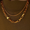 Wholesale Jewelry Retro Geometric Style Plant Flowers 316L Stainless Steel Electroplated Cuban Clavicle Chain Necklace Bracelet Unisex