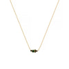 Wholesale Jewelry Retro Geometric Style Twelve Birthstone Titanium Steel Electroplated Ochain Pendant Necklace For Women