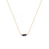 Wholesale Jewelry Retro Geometric Style Twelve Birthstone Titanium Steel Electroplated Ochain Pendant Necklace For Women