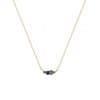 Wholesale Jewelry Retro Geometric Style Twelve Birthstone Titanium Steel Electroplated Ochain Pendant Necklace For Women