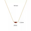 Wholesale Jewelry Retro Geometric Style Twelve Birthstone Titanium Steel Electroplated Ochain Pendant Necklace For Women