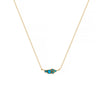 Wholesale Jewelry Retro Geometric Style Twelve Birthstone Titanium Steel Electroplated Ochain Pendant Necklace For Women