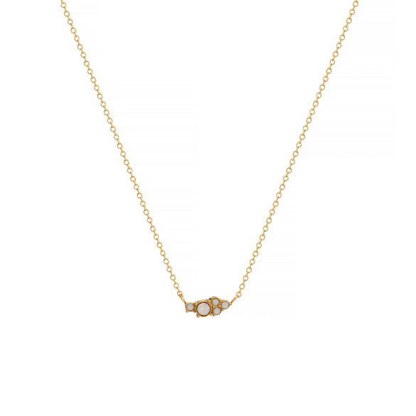Wholesale Jewelry Retro Geometric Style Twelve Birthstone Titanium Steel Electroplated Ochain Pendant Necklace For Women