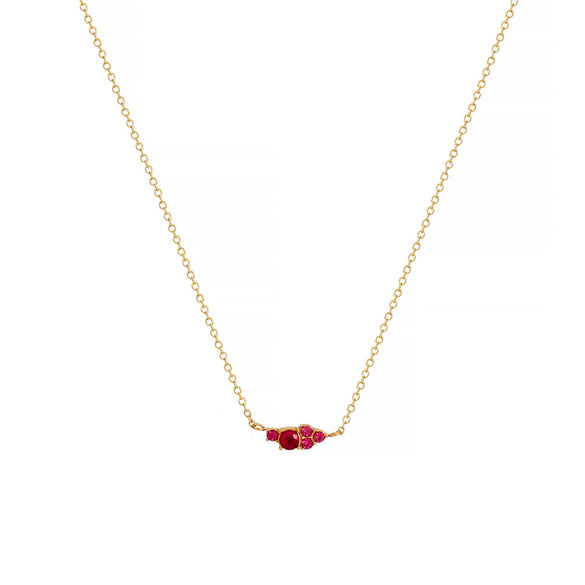 Wholesale Jewelry Retro Geometric Style Twelve Birthstone Titanium Steel Electroplated Ochain Pendant Necklace For Women