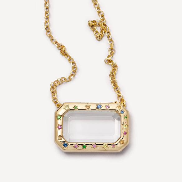 Wholesale Jewelry Retro Geometric Titanium Steel Copper Pendant With Openable Hollow Design Electroplating Unisex