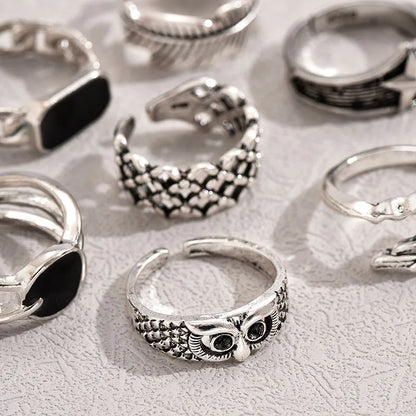 Wholesale Jewelry Retro Geometric Zinc Alloy Rings