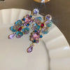 Wholesale Jewelry Retro Heart Shape Alloy Rhinestones Inlay Drop Earrings