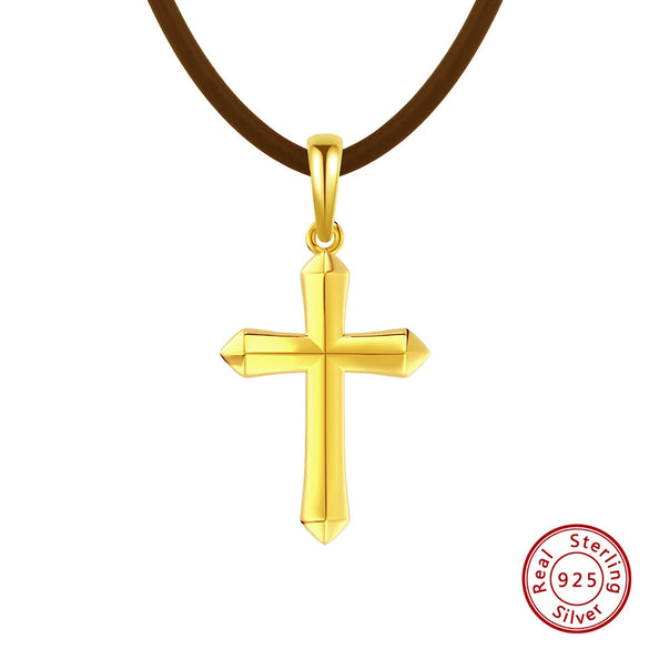 Wholesale Jewelry Retro Hiphop Style Cross Silver Geometric Electroplated Necklace For Men