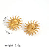 Wholesale Jewelry Retro Ins Style Stainless Steel And Titanium Steel Earrings Bracelet Pendant Necklace With Stars Sun Moon Clouds Universe Pattern Electroplating For Women