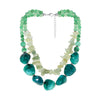 Wholesale Jewelry Retro Irregular Geometric Plastic Resin Organic Glass Beaded Necklace With Electroplating