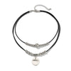 Wholesale Jewelry Retro Leather Wax Thread Alloy U Shape Electroplating Pendant Clavicle Chain Multilayer Necklace