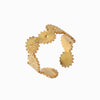 Wholesale Jewelry Retro Leaves Heart Shape Snake 304 Stainless Steel Open Rings