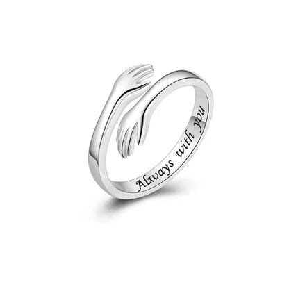 Wholesale Jewelry Retro Letter Gesture Metal Plating Open Rings