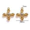 Wholesale Jewelry Retro Light Luxury Tiger Eye Stone Cross Pendant Titanium Steel Chain