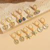Wholesale Jewelry Retro Love Design Heart Shape Copper Electroplated Women's Pendant Earrings