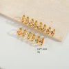 Wholesale Jewelry Retro Minimalist Geometric Copper Electroplated Cross Design Women's Earrings