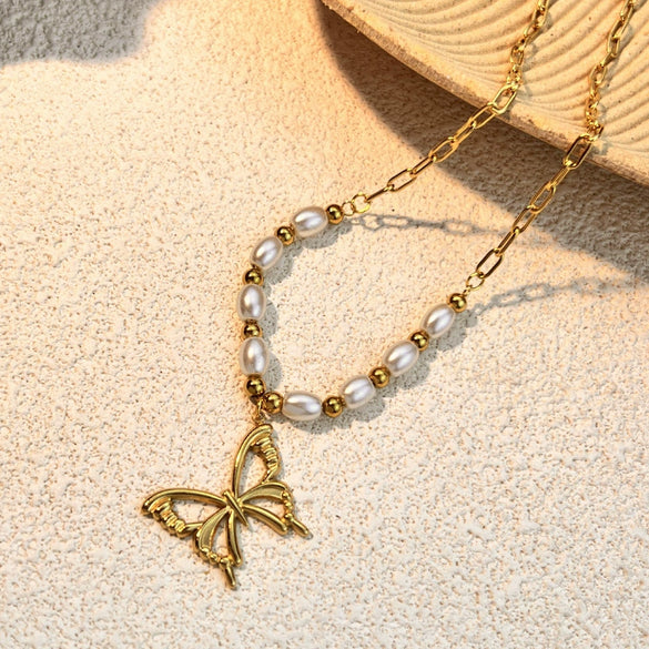 Wholesale Jewelry Retro Minimalist Stainless Steel And Titanium Steel Ushaped Clavicle Chain Electroplated Nonfading Jewelry For Unisex