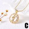 Wholesale Jewelry Retro Mother Of Pearl Love Pendant Necklace Copper Gold Plated Geometric Style Box Chain Women's