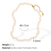 Wholesale Jewelry Retro Natural Pearl 316L Stainless Steel Electroplated Necklace For Women
