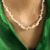 Wholesale Jewelry Retro Natural Pearl 316L Stainless Steel Electroplated Necklace For Women