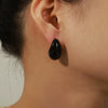Wholesale Jewelry Retro Natural Style Copper Enamel Glaze Water Drops Hollow Earrings For Women