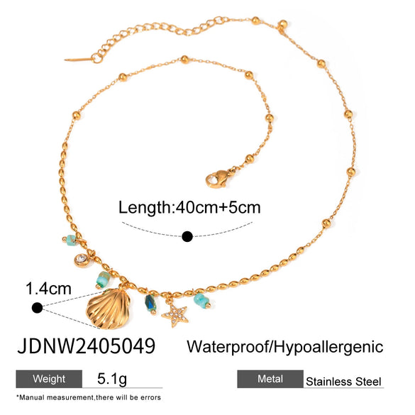 Wholesale Jewelry Retro Natural Style Geometric Stainless Steel And Titanium Steel Pendant Necklace With Diamond Design