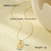 Wholesale Jewelry Retro Ocean Style Pirate Ship Stainless Steel Anchor Necklace Inlaid With Zircon Electroplated
