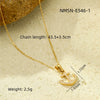 Wholesale Jewelry Retro Ocean Style Pirate Ship Stainless Steel Anchor Necklace Inlaid With Zircon Electroplated