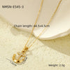 Wholesale Jewelry Retro Ocean Style Pirate Ship Stainless Steel Anchor Necklace Inlaid With Zircon Electroplated