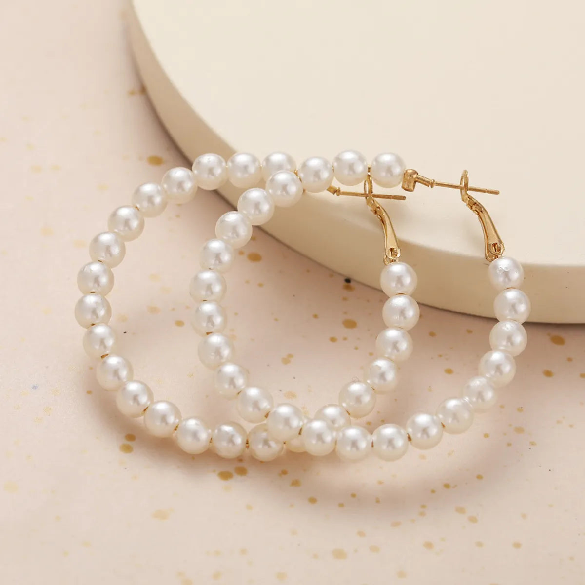 Wholesale Jewelry Retro Pearl C-Shaped Earrings Nihaojewelry