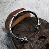 Wholesale Jewelry Retro Pirate Style Double Wolf Head Cshaped Stainless Steel Polish Bracelet