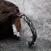 Wholesale Jewelry Retro Pirate Style Double Wolf Head Cshaped Stainless Steel Polish Bracelet
