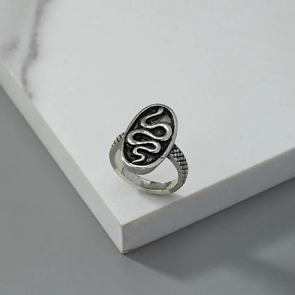 Wholesale Jewelry Retro Punk Animal Snake Alloy Plating Rings