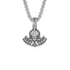 Wholesale Jewelry Retro Punk Navy Anchor Titanium Steel Pendant Necklace With Baking Paint Pattern Of Letters Numbers Text