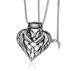 Wholesale Jewelry Retro Punk Navy Anchor Titanium Steel Pendant Necklace With Baking Paint Pattern Of Letters Numbers Text