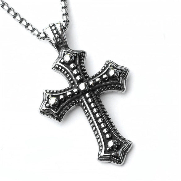 Wholesale Jewelry Retro Punk Navy Anchor Titanium Steel Pendant Necklace With Baking Paint Pattern Of Letters Numbers Text