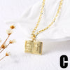 Wholesale Jewelry Retro Religious Cross Copper Electroplated Geometric Pendant Necklace For Women