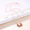 Wholesale Jewelry Retro Simple Fashion Inlaid Artificial Zircon Ochain Necklace With Geometric Pattern