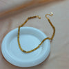 Wholesale Jewelry Retro Simple Geometric Three Dimensional Triangle Titanium Steel Beaded Woven Handmade Necklace