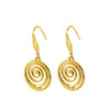 Wholesale Jewelry Retro Simple Handmade Stainless Steel Geometric Vortex Earrings Electroplated
