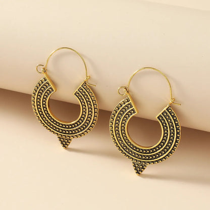 Wholesale Jewelry Retro Simple Hollow Geometric Earrings Gooddiy