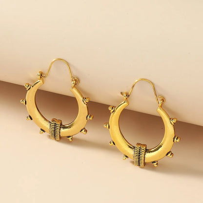 Wholesale Jewelry Retro Simple Hollow Geometric Earrings Gooddiy