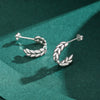 Wholesale Jewelry Retro Simple Leaf 925 Sterling Silver Earrings
