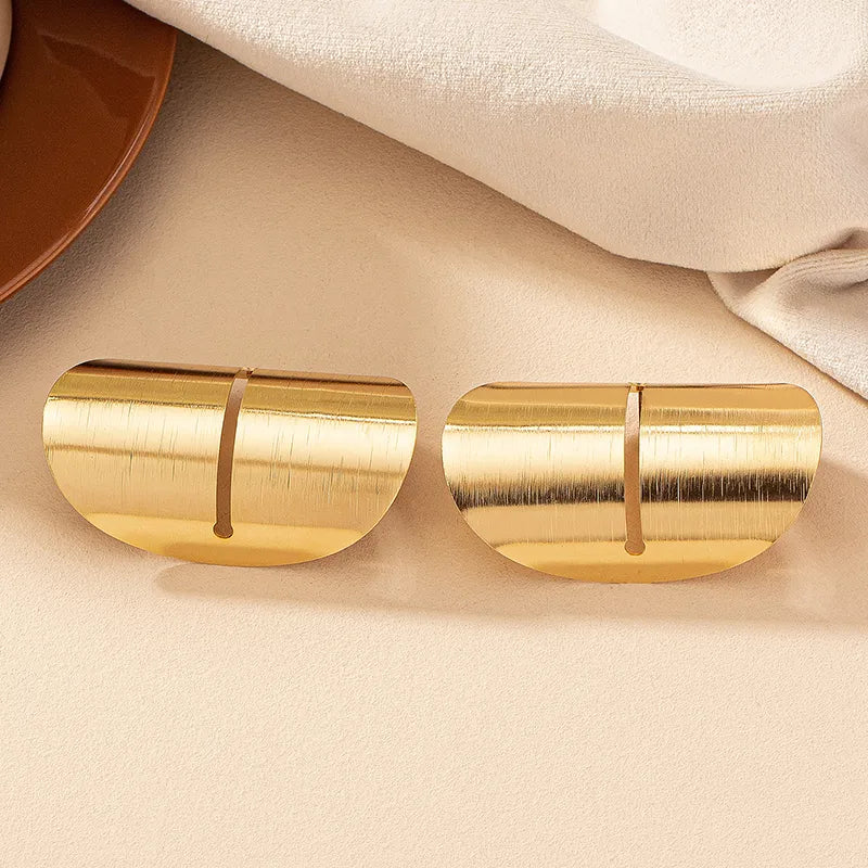 1 Pair Retro Simple Style Commute Geometric Plating Alloy 14k Gold Plated Ear Studs